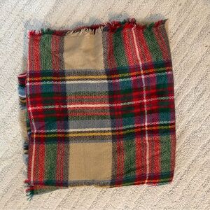 Plaid Fringe Scarf